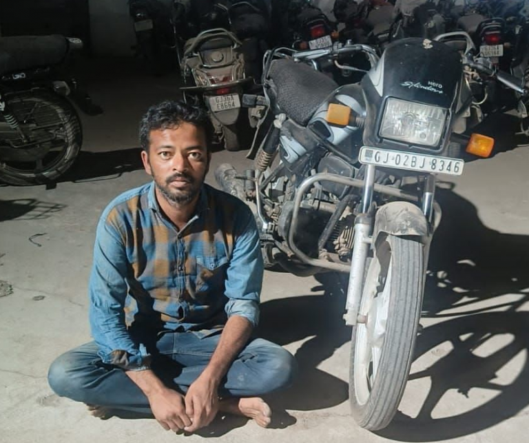 મોરબી: ચોરીના બાઈક સાથે એકને મોરબી સીટી પોલીસે ઝડપી પાડયો