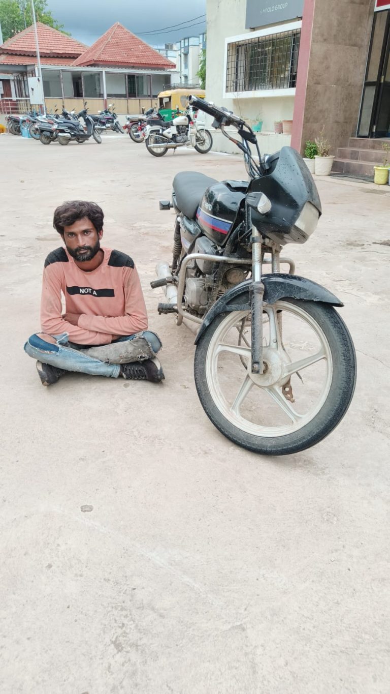 મોરબીના વાવડી ચોકડી નજીકથી બાઈક ચોર ઝડપાયો